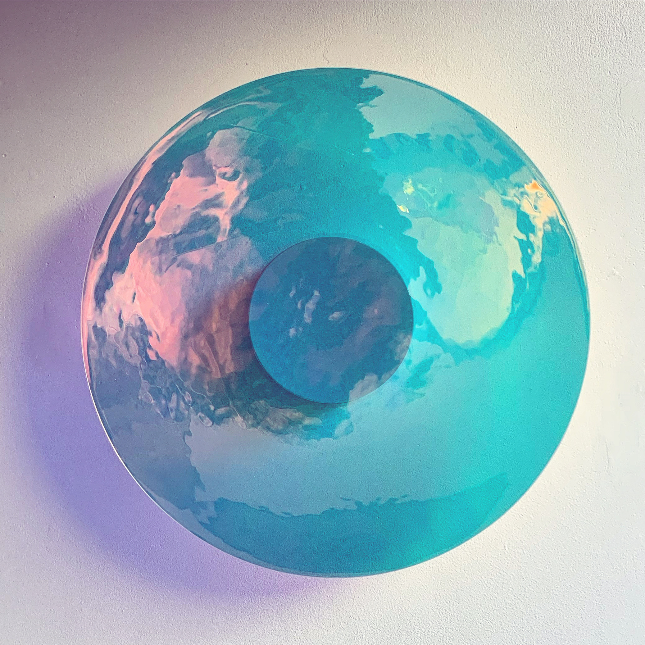 semi smooth wall object 45cm Green-cyan
